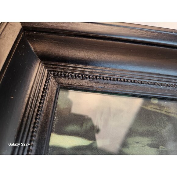 Vintage Framed Print Of Musicians Playing Instruments With Black Wooden Beaded F - Picture 8 of 12